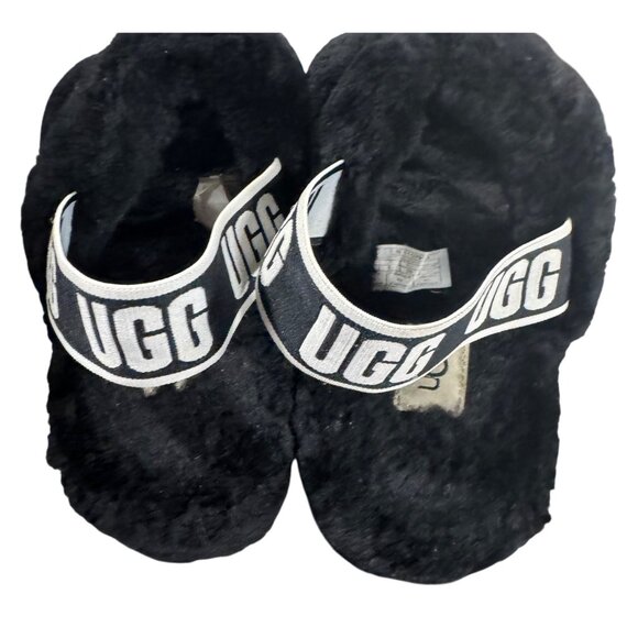 UGG Women's Size 7 Brand Oh Yeah Slide Soft Shoes Slipper Sandals Black - Picture 2 of 10
